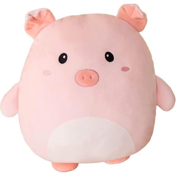 Pig Plush Pillow, Cute Pink Pig Stuffed Animal Toy Soft Cartoon Animals Pig Plushies Hugging Pillow Gifts for Room Decor Birthday Valentine Day, 16 inch