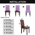 thumbnail image 6 of Unique Bargains High Elasticity Dining Chair Slipcover Light Purple M, 6 of 8