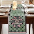 thumbnail image 3 of Table Runners 90 Inches Long Dress Scarves, Farmhouse Flowers Farmhouse Coffee/Dining/Kitchen Table Runner for Living Room, Ethnic Retro Abstract Pattern Lattice 13x90 Inch, 3 of 9