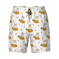 thumbnail image 4 of Lsque Mens Swim Trunks Rabbit And Carrot Pattern - Bathing Suit Compression Liner - Beach Swim Shorts Swimwear - (S-3XL) - Stretch Quick Dry -XX-Large, 4 of 9