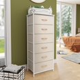 thumbnail image 2 of Pellebant Gray & Black 6 Fabric Drawers Vertical Dresser Storage Tower, 2 of 8