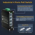 thumbnail image 2 of Conmutador Ethernet Throncom Industrial Gigabit de 4 puertos PoE+, 2 of 7