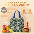 thumbnail image 5 of French Bulldog Sunflowers Floral Insulated Lunch Bag for Women & Adults,Large Portable Soft Cooler Lunch Bag,Thermal Food Storage Tote with Pearl Cotton,8.66L,8.75x5.75x9.5 Inch, 5 of 6