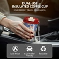 thumbnail image 5 of 18oz Double Drinking Coffee Mug – Vacuum Insulated Stainless Steel Travel Cup with Leakproof Lid, 316 Steel Thermos Tumbler for Hot & Cold Beverages, 5 of 7