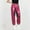 Hot Pink, variant on Sentmoon Pants for Girls High Waist Sweatpants Elastic Hem Shiny Leather Slim Wide Leg Solid Color Casual Pants Trendy Children for Sports Dance Running Black 11 Years