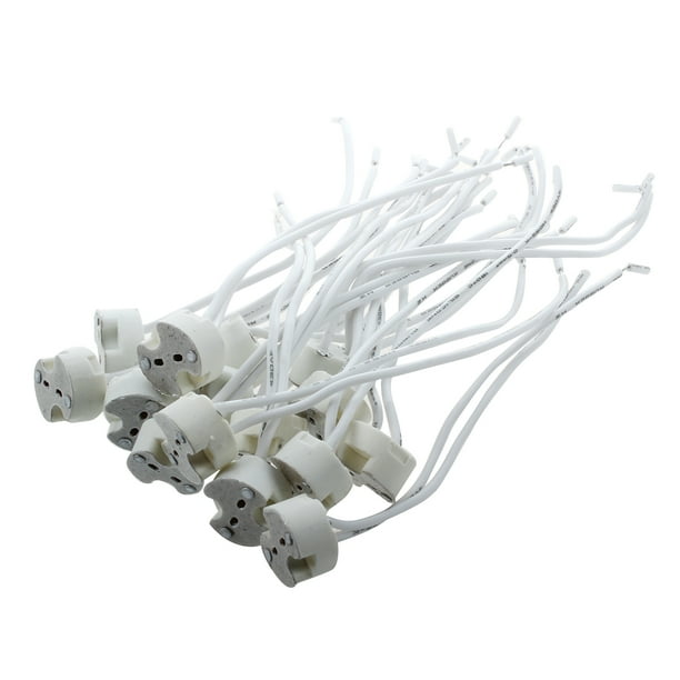 15 Pcs White MR16 GU5.3 Ceramic Base Socket LED Light Lamp Holder