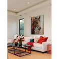thumbnail image 3 of "Orange Horse" Painting Print on Wrapped Canvas, 3 of 7