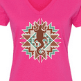 thumbnail image 4 of Inktastic Southwestern Native Pattern Lizard Women's V-Neck T-Shirt, 4 of 5