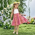 thumbnail image 7 of 13-14 Years Girl's Short Sleeve Floral Print Loose Casual Long Maxi Dress with Pockets 4-12 Years, 7 of 7