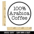 thumbnail image 2 of 100% Arabica Coffee Label Self-Inking Rubber Stamp Ink Stamper - Yellow Ink - Small 3/4 Inch, 2 of 7