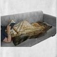 thumbnail image 6 of Island Map Soft Flannel Fleece Blanket, Treasure Map on Rustic Timber X Marks the Grunge Spot Nautical Pirates Concept, Cozy Plush for Indoor and Outdoor Use, 70" x 90", Cream Brown, by Ambesonne, 6 of 6