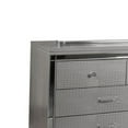 thumbnail image 2 of Benjara 9 Drawer Wooden Dresser with Embossed Texture and Mirror Accents, Silver-Color:Silver, 2 of 3