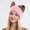 Pink, variant on WTXUE Beanie Knit Hat Women's Wool Hat Leopard Print Cat Ear Hat Women's Elastic Knitting Cold Hat Ski Hat Warm Hat Cute Hats Soft Warm Hat Outdoor Hat Blue One Size