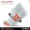 thumbnail image 5 of GoWith Bamboo Gray Running Socks For Men | No Cushion | 6 Pairs | Model: 3150, 5 of 15