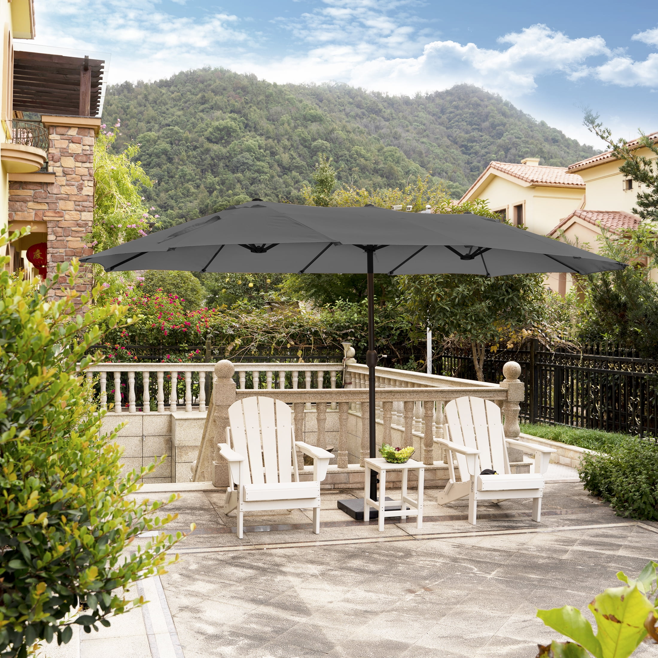 Details about   6.3ft Waterproof Umbrella Replacement Canopy 6 Rib Outdoor Patio Top Cover Only 