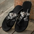 thumbnail image 3 of POLERO Non-slip Schnauzer Flip Flops for Women Yoga Mat Comfy Footbed Indoor Outdoor Slim Women's Sandals, 3 of 7
