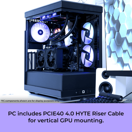 iBUYPOWER - Y40 PRO Gaming Desktop PC - AMD Ryzen 7 9800X3D, AMD Radeon RX 9070XT 16GB, 32GB DDR5 RGB,2TB NVMe - Black