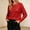 Red, variant on Women Sparkly Knit Top, Fall Crew Neck Sequin Vertical Striped Ribbed Long Sleeve Casual Sweater