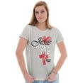 thumbnail image 4 of Jesus Loves Me Heart Cross Faith Womens Fitted Plus Size Graphic Tee Brisco Brands 2X, 4 of 5