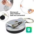 thumbnail image 1 of 1pc en Acier Inoxydable Outil Ceinture Argent Rétractable Clé Anneau Tirer la Chaîne Clip Porte-Clé Chaîne Forte Force de Traction, 1 of 6