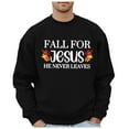 thumbnail image 1 of Ediodpoh Men's Hoodless Sweatshirt Fashion Plus Size Pullover for Thanksgiving Fall Oversized Holiday Logo Print Tops Hop Style Comfortable Sweatshirts Men Sweatshirts Black S, 1 of 5