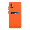 thumbnail image 2 of Galaxy A51 4G Case, Slim Soft Fit Shockproof Protection Case Dropproof Non-Slip Silicone Case with Card Slots Soft TPU Bumper Phone Wallet Case for Samsung Galaxy A51 4G, Orange, 2 of 6