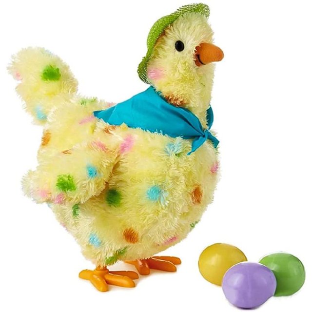 Gallina eléctrica musical bailando pone huevos juguete de peluche para niños regalo caliente