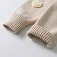 thumbnail image 5 of IVEYRTF Kids Embroidered Heart Long Sleeve Knit Cardigan Sweater Jacket Cute Soft Fleece Cozy Warm Tops Outerwear for Toddler Boys Girls Casual Party Holiday Photo(Beige,2-3 Years), 5 of 8