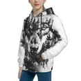 thumbnail image 2 of Daiia Majestic Wolf Landscape for Boys Fashion Hoodies & Sweatshirts with Kangaroo Pocket,Hooded Sweatshirt for Kid, Breathable& Moisture Wicking-Large, 2 of 6