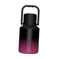 thumbnail image 2 of Botella de agua aislada, botella de bebida reutilizable, 1000 ml, tetera de regalo con asa para Negro rosa, 2 of 9