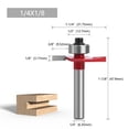 thumbnail image 1 of 8-Piece Export-Grade Woodworking Router Bit Set: T-Shape Roller Ball Design with 1/4 Inch Shank, 1/8 Inch Cutting Diameter – Ideal for Edge Trimming & Slot Cutting, Universal Compatibility with Most, 1 of 6