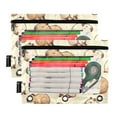 thumbnail image 2 of Cute Capybaras 2 Pack Pencil Pouch for 3 Ring Binder Smooth Zipper Folders with Pockets Clear Window Pencil Case, 2 of 6