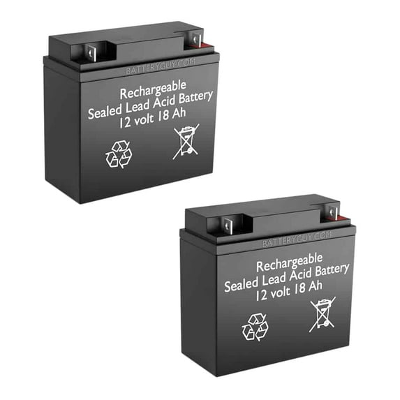 BatteryGuy Evermed MiniRider replacement 12V 18Ah SLA battery - BatteryGuy brand equivalent (rechargeable - Qty of 2)