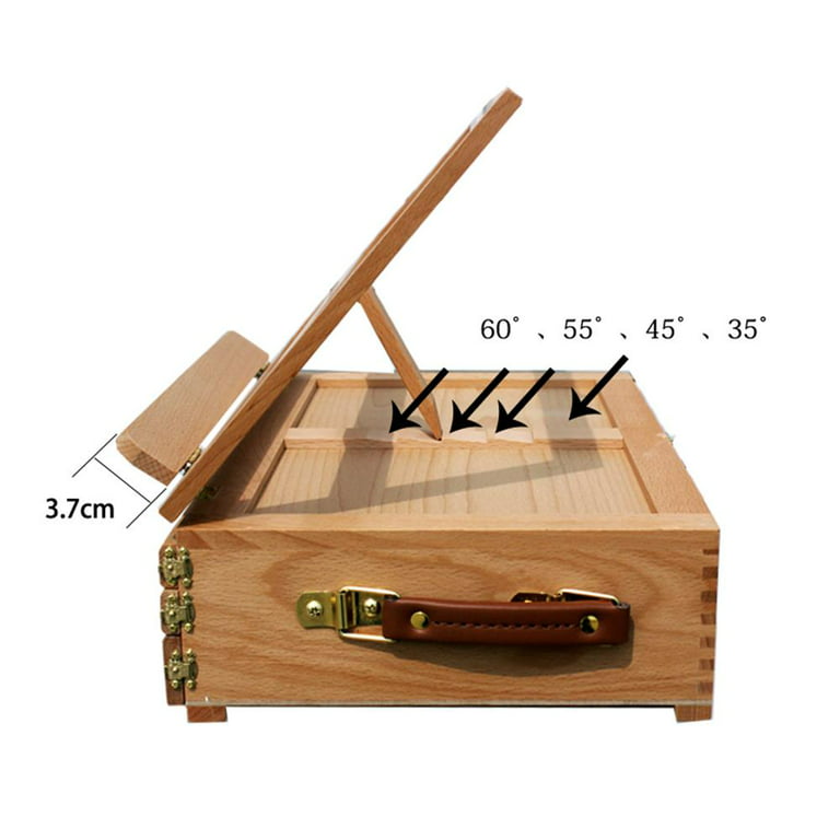TABLE EASEL WOODEN Art Adjustable Box Solid Beech Wood vidaXL £40.99 -  PicClick UK