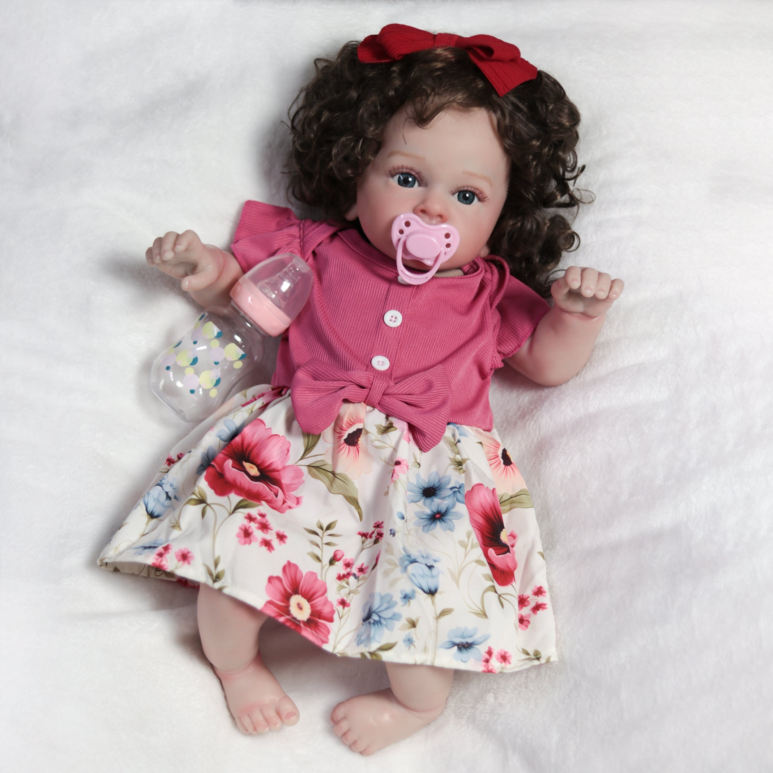 Reborn Baby Doll Vinyl Silicone Realistic Newborn Toddler Girl Doll Handmade Gifts