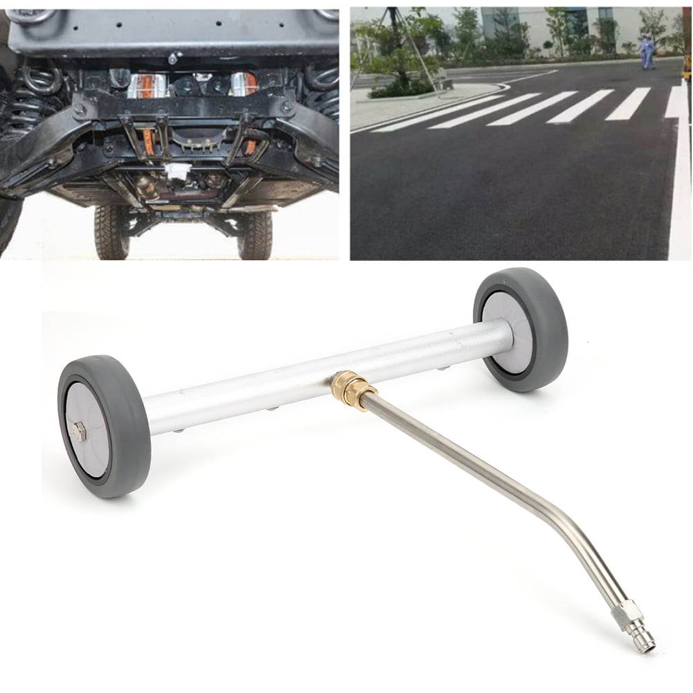 Pressure Washer Undercarriage Cleaner,Under Car Water Broom with 2Pcs Rod 