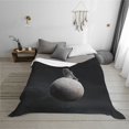 thumbnail image 6 of Vsdgher Astronaut Sitting On Mercury Planet Pattern Fleece Throw Blanket, Horizontal Fleece Bedding Home Decor for Couch & Bed All Season Use -80"x60", 6 of 6