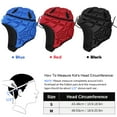 thumbnail image 4 of Graflsoa Youth Impact-Resistant Goalkeeper Helmet with Adjustable Straps, Red Size S, EVA Foam Protection for Soccer & Baseball, 4 of 6
