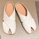 thumbnail image 3 of Zapatillas de mujer con punta redonda cerrada para evitar resbalones, zapatillas informales suaves que absorben los golpes para primavera y otoño, Beige 36, 3 of 8