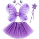 thumbnail image 1 of Conjunto de disfraz de hada para niñas, falda tutú de princesa, alas de mariposa mágicas de hadas, disfraz de fantasía, juego con alas de mariposa, varita mágica y diadema para niñas de 3 a 8 años, 1 of 5