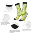 thumbnail image 3 of Yiaed Fresh Sweet Corn Print Great elasticity Crew Socks Sports socks for Men and Women, 3 of 5