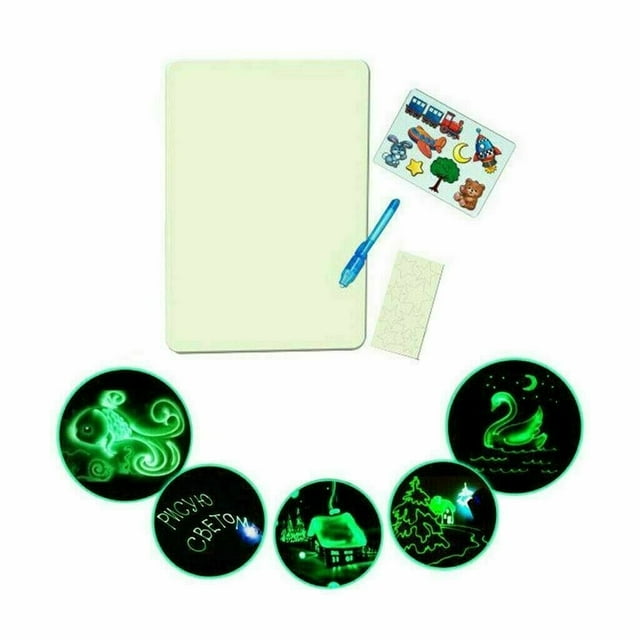 Draw With Lights Fun And Developing Toy Drawing Board Magic Draw Educational Fluorescent Luminous Board Toy