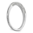 thumbnail image 6 of 14K White Gold Ring Band Wedding Diamond Round , Size 7, 6 of 7