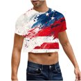 thumbnail image 1 of Camisas de Manga Corta de los Hombres, Moda Verano Ocio Impresión, Cuello Redondo Cultivo Manga Corta Superior, 1 of 9