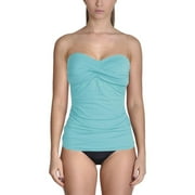 Anne Cole Womens Ruched Strapless Swim Top Separates