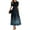 A003_Dark Blue, variant on Women's Maxi Dresses 2025 Elegant Short Sleeve Floral Wrap Dress A-Line Tiered Swing Church Dress with Ruffles