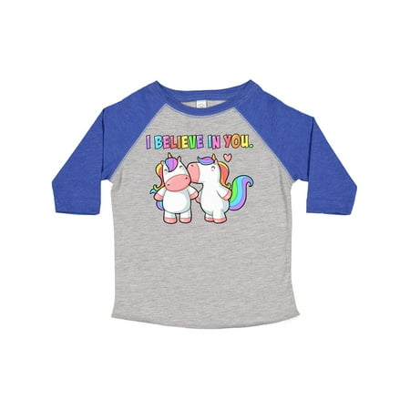 

Inktastic I Believe in You Cute Rainbow Unicorns Gift Toddler Boy or Toddler Girl T-Shirt