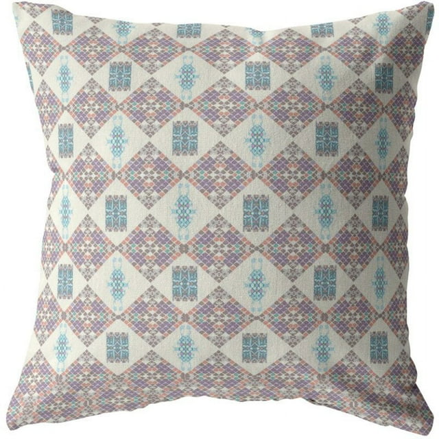 Coussin en Tissu Broadcloth Intérieur/extérieur Mer de Corail Rose 16x16