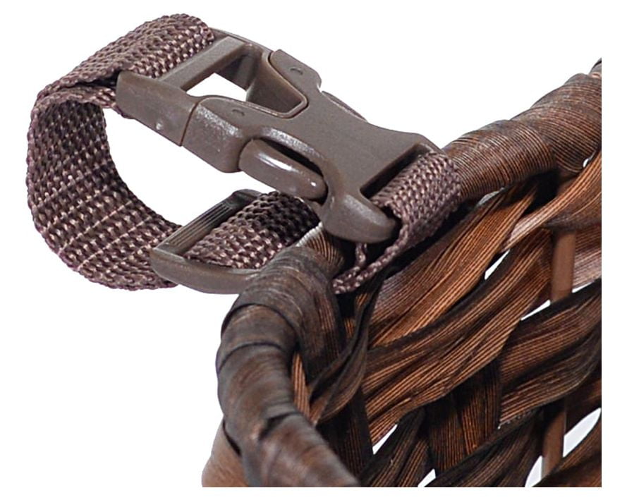 Bike Shop Woven Bike Basket with Straps, Brown
