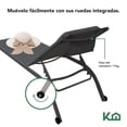 thumbnail image 4 of Camastro Exterior 2 Piezas Respaldo Reclinable Silla Playa Jardín Alberca gris, 4 of 7